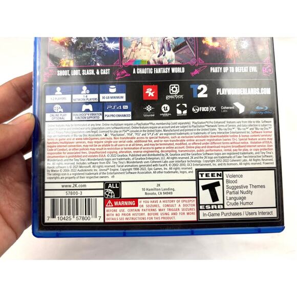 Tiny Tina's Wonderlands Sony PS4 PlayStation 4 2022 w/ Inserts Game + Case - Picture 4 of 7